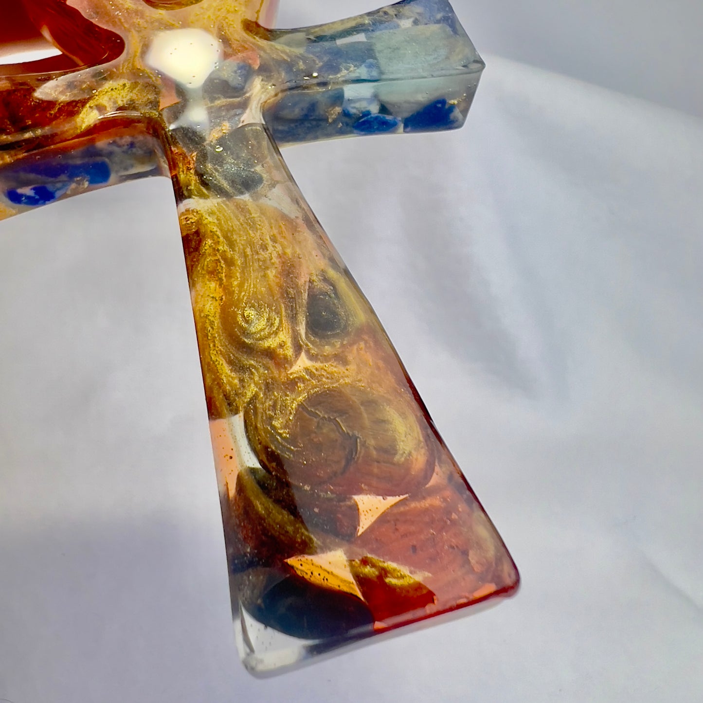 Egyptian Inspired Crystal Resin Ankh