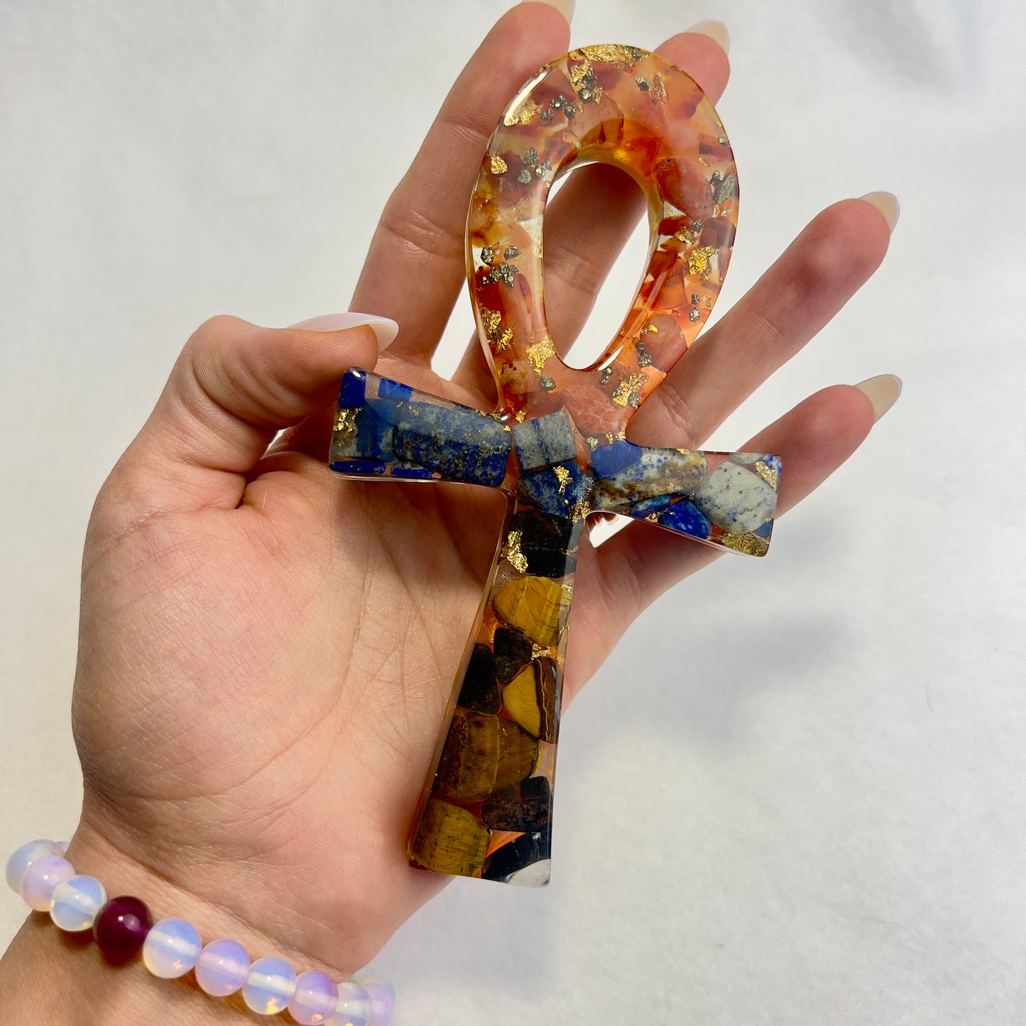 Egyptian Inspired Crystal Resin Ankh