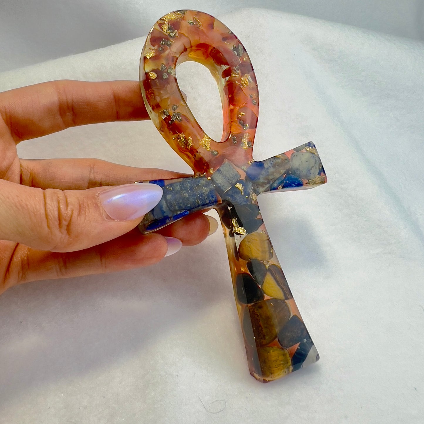 Egyptian Inspired Crystal Resin Ankh